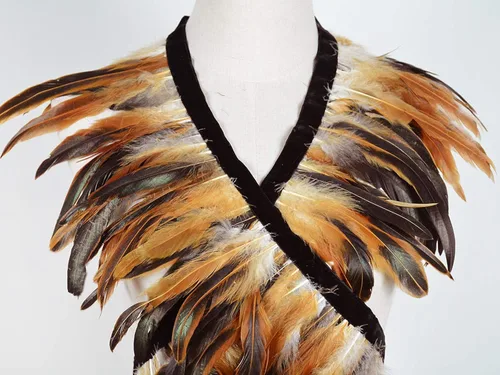 Vista 6 de LVOW Disfraz maléfico con diseño de boa de plumas para Halloween