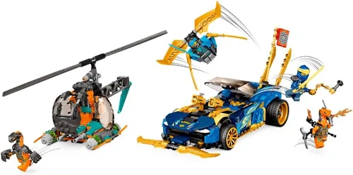 Vista 2 de LEGO Ninjago Jay y NYA's Race Car EVO 71776 Kit de construcción (536 piezas)
