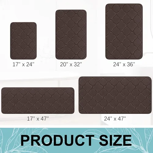 Vista 9 de Olanly - Alfombra de baño de espuma viscoelástica, ultra suave, antideslizante y absorbente, lavable a máquina, cómoda, gruesa alfombra de baño