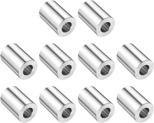Vista 86 de uxcell 10 piezas de espaciador de acero inoxidable de 3/8" de diámetro interno x 3/4" de diámetro exterior x 1" de longitud, espaciador de rosca
