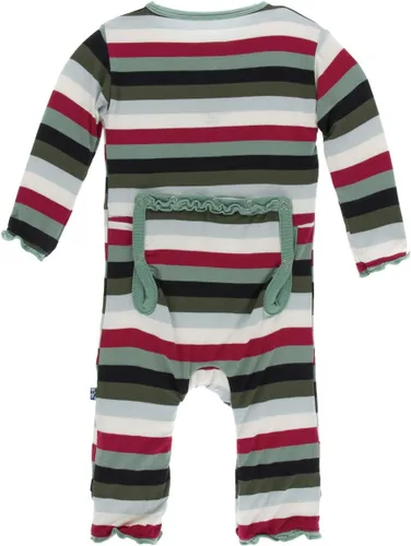 Vista 2 de KicKee Pants Overol sólido con volantes y cremallera, 0-3 Months