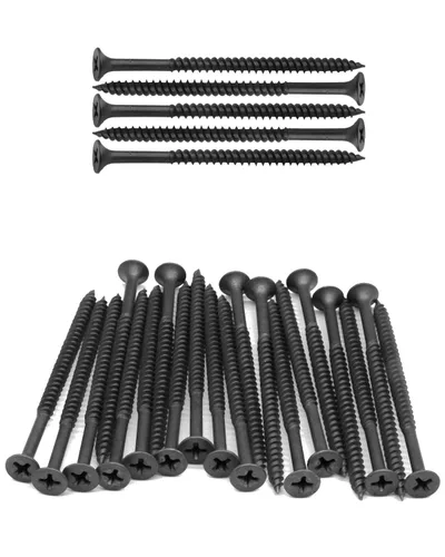 Vista 17 de 50 tornillos Phillips de cabeza plana #7 x 1-3/4 pulgadas para paneles de yeso, rosca fina, tornillo de madera de punta afilada, acero al carbono