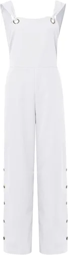 Vista 3 de Jumpsuits with Train Women's Summer Sleeveless Twisted Knot Cotton Linen Strappy Pants Button Openings Holey