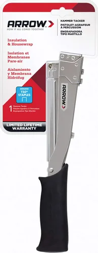 Vista 5 de Arrow HT55BL - Grapadora manual para construcción y aislamiento, mango de agarre ergonómico, cargador de carga trasera de doble capacidad, se adapta