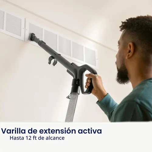 Vista 2 de Bissell CleanView - Aspiradora vertical giratoria con rebobinado automático del cable, herramienta TurboEraser para tapicería, cepillo de triple