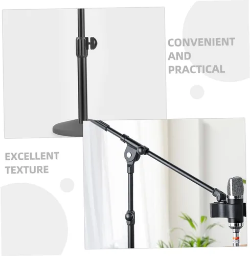 Vista 9 de Healifty Brazo de micrófono extensible de metal telescópico con adaptador de cabeza de tornillo compatible con equipo de micrófono de mano estable