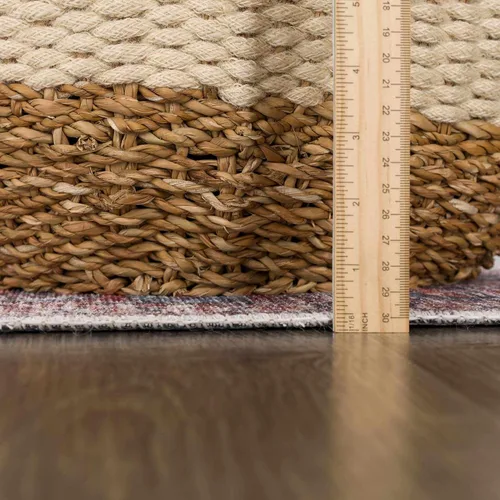 Vista 6 de Hauteloom Wentworth - Alfombra lavable a máquina para sala de estar, dormitorio, borde de medallón, diseño floral desteñido, oriental tradicional