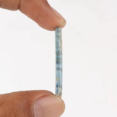 Vista 39 de GEMHUB Lápiz de cianita áspero pequeño con cristal curativo de cianita azul áspero suelto, tamaño pequeño, 9.7