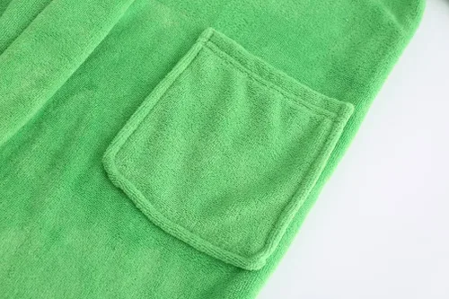 Vista 5 de Albornoz de baño para niños y niñas, toalla suave con capucha, bata de baño de algodón turco