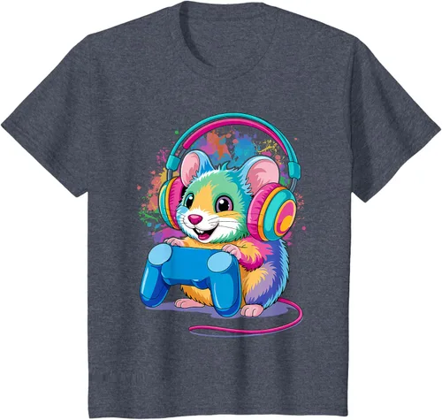 Vista 38 de Mouse Gaming Animal Video Games Funny T-Shirt