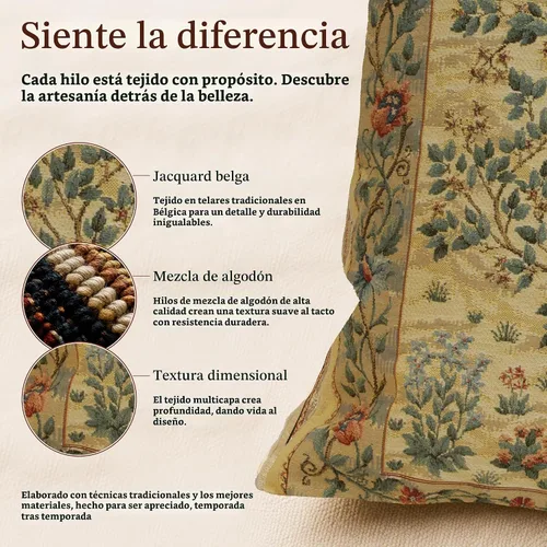 Vista 4 de Fundas de almohada Charlotte Home Furnishings, fundas de almohada decorativas boho para sofá, fundas de cojín cuadradas Árbol de la Vida de luz