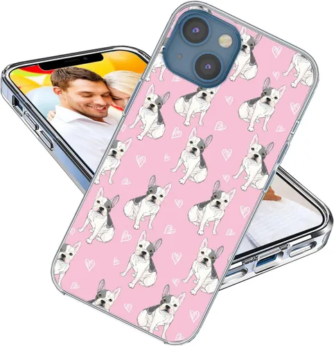 Vista 20 de Funda para iPhone 14, iPhone 13 para niñas, mujeres y hombres, a prueba de golpes, delgada, suave, TPU transparente, funda protectora con diseño Un