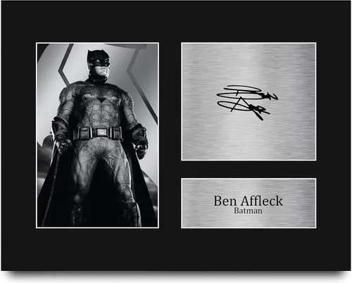 Vista 9 de HWC Trading Ben Affleck Batman v Superman Gifts Impreso Firmado Autógrafo para fans de recuerdos de películas, 16 x 12 pulgadas enmarcado
