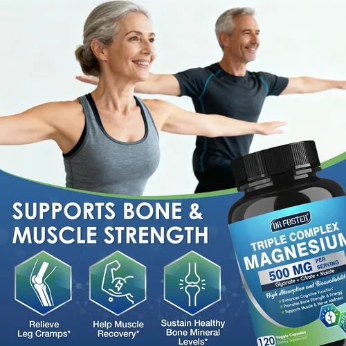 Vista 15 de DRFOSTER Complejo Triple Magnesio 500mg con Zinc, 120 Cápsulas