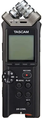 Vista 2 de Tascam DR-22WL Grabadora de audio portátil portátil con WiFi, negro