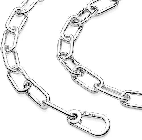 Vista 3 de PANDORA Collar de cadena de eslabones ME 399590C00-45, Plata esterlina, No es una piedra preciosa