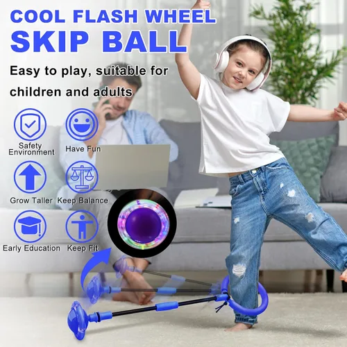 Vista 3 de Bola Saltarina, Bola de Rueda Flash Colorida Portátil y Plegable, Juguetes para Niñas y Niños, Juguetes Deportivos y de Ejercicio para Niños