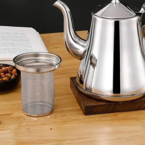 Vista 4 de Kichvoe Malla de filtro de tetera de acero inoxidable para té suelto