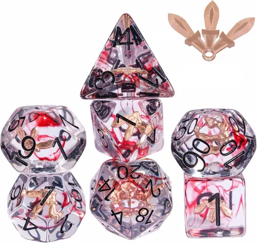 Vista 29 de UDIXI Juego de 7 dados poliédricos DND D&D, RPG D y D con bolsa de almacenamiento para juegos de rol y otros juegos de mesa (Aarakocra)