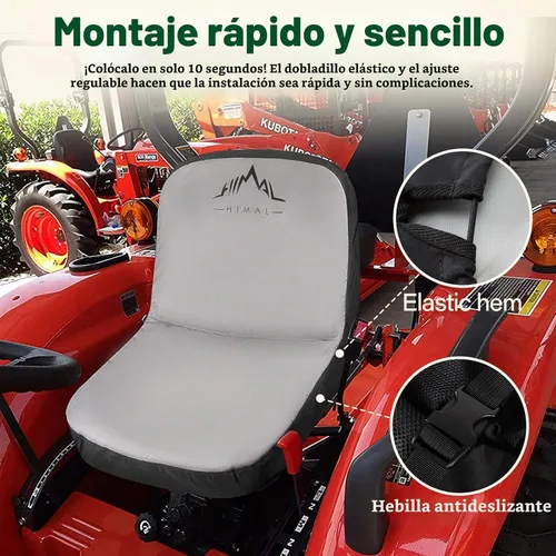 Vista 5 de Himal - Funda de asiento para cortacésped, resistente a la intemperie Gris