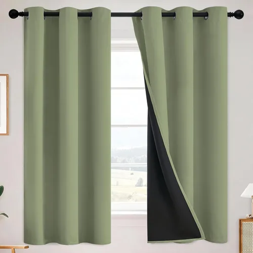 Vista 141 de SimpleHome - Cortinas opacas 100% para recámara, cortinas de ventana con ojales beige, con aislamiento térmico, cortinas de oscurecimiento