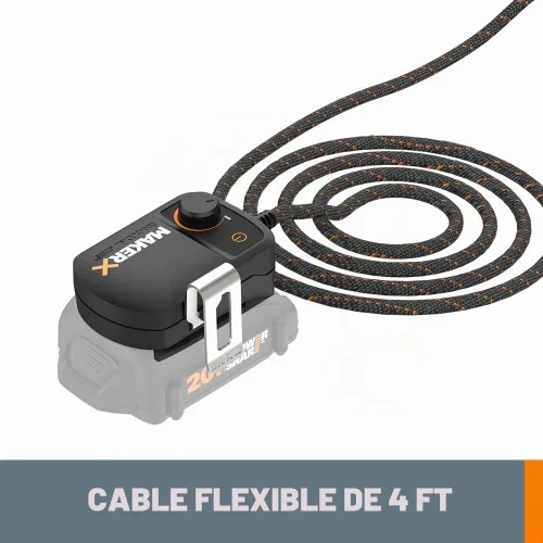Vista 4 de Worx WA7151 20V MAKERX HubX Fuente de alimentación y adaptador de herramienta con puerto USB