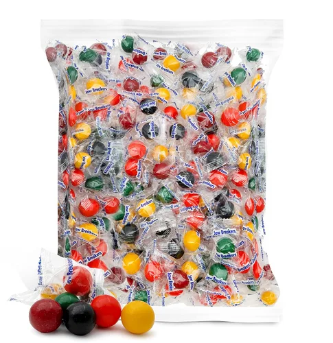 Vista 3 de Jaw Breakers - Caramelos duros – Paquete a granel de 3 libras (alrededor de 230 unidades) – Envueltos individualmente
