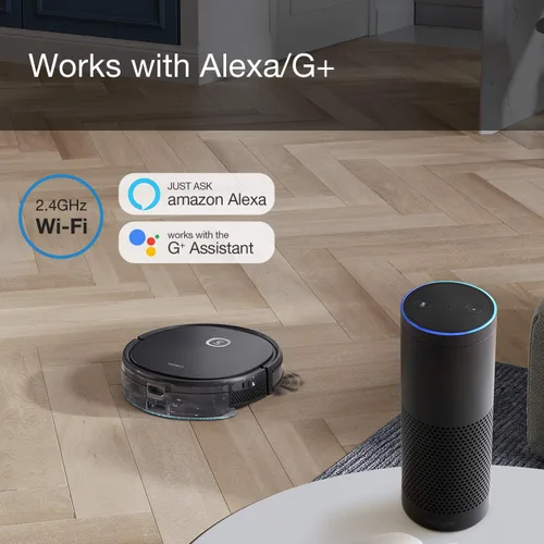Vista 6 de ECOVACS DEEBOT OZMO U2 Pro Robot aspirador 2 en 1 aspiradora y trapeador, cepillo sin enredos, ideal para pelo de mascotas, zonas prohibidas, tiempo
