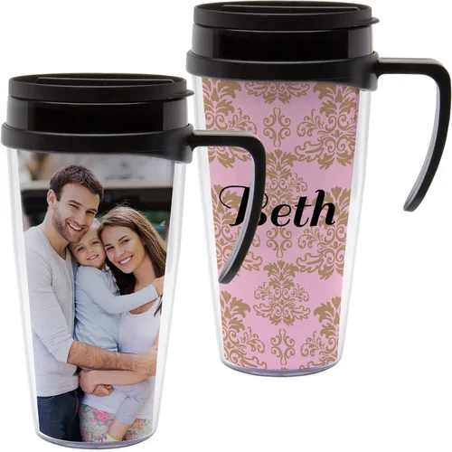 Vista 4 de Thermo-Temp Taza de viaje de 12 oz. Haz tu propia foto