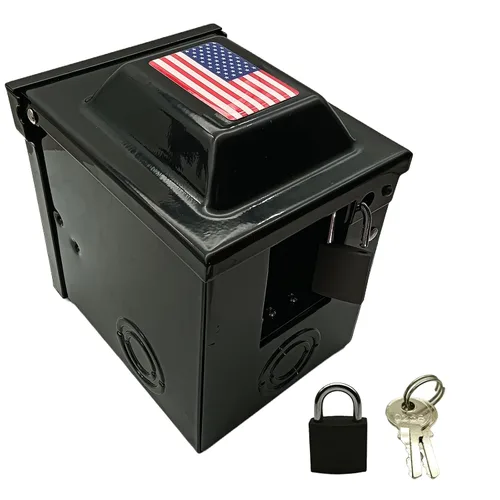 Vista 9 de RV/EV - Caja de toma de corriente de 50 amperios y 125/250 voltios, panel de alimentación cerrado con cerradura impermeable, receptáculo 14-50R