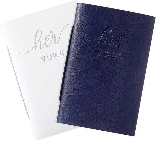 Vista 16 de 2 libros de votos de boda, para él y para ella, cuaderno de votos para boda, diario de votos de boda, libro oficial, 5.9 x 3.9 pulgadas, despedida