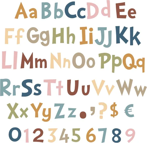 Vista 9 de Tenare Juego de 134 letras de 5 pulgadas, letras del alfabeto de graduación, números del alfabeto, recortes de letras para regalos de estudiantes