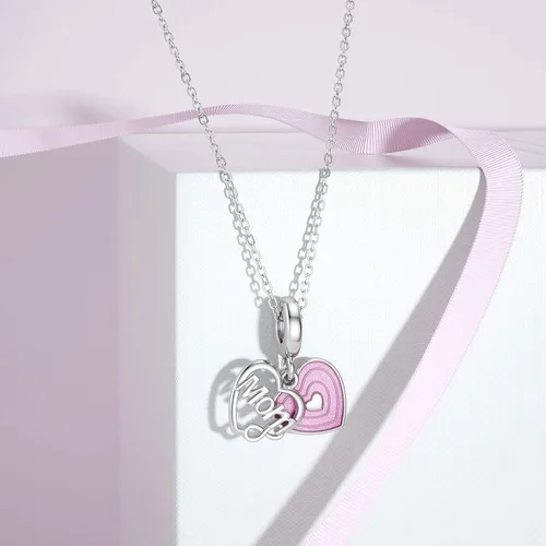 Vista 3 de SEVENWELL Dijes familiares para Pandora, plata de ley 925 con forma de corazón y flores para pulsera, mamá, hermana, hija, esposa, nana, mejor amiga