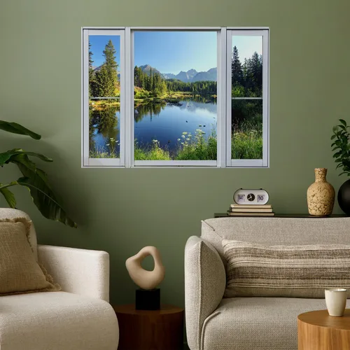 Vista 22 de wall26 Vinilo mural de pared extraíble – ANSE Lazio Beach en la isla Praslin en Seychelles - Decoración de pared creativa de ventana – 24 x 32