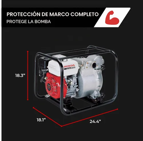 Vista 6 de Honda WT20 Bomba de basura de construcción a gas de 2 pulgadas (WT20XK4AC)