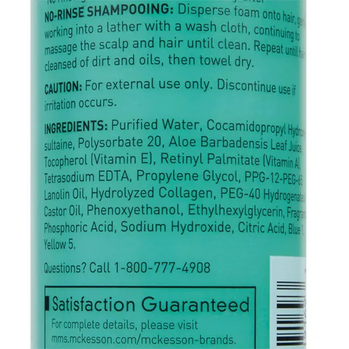 Vista 6 de McKesson Limpiador de espuma sin enjuague con aloe, 9 onzas [1 unidad] Vitamina A y E - Gel de baño y champú para ancianos, grado hospitalario