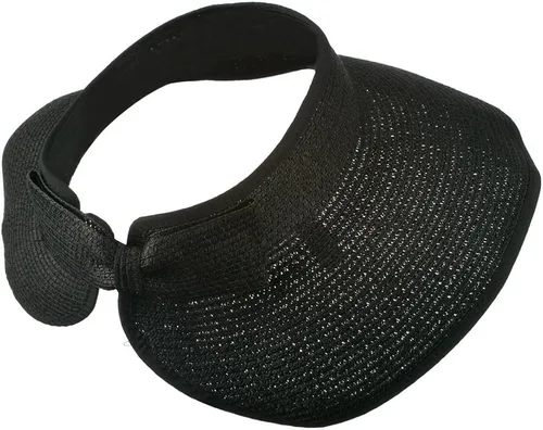 Vista 3 de Jeanne Simmons Visera enrollable con cierre de lazo UPF 50+, color negro W39S33D