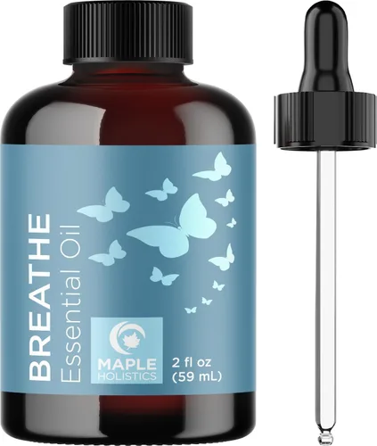 Vista 2 de Breathe Protect and Snooze - Juego de aceites esenciales purificadores para difusor de aromaterapia y baños, aceites esenciales relajantes