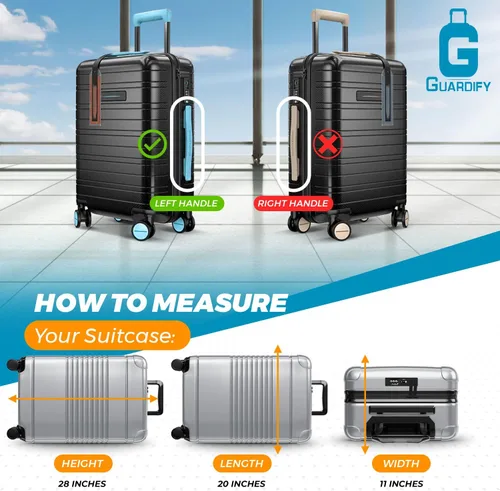 Vista 2 de Guardify Fundas de equipaje para maleta aprobadas por la Tsa, protector de equipaje transparente, funda de maleta Funda de equipaje de viaje