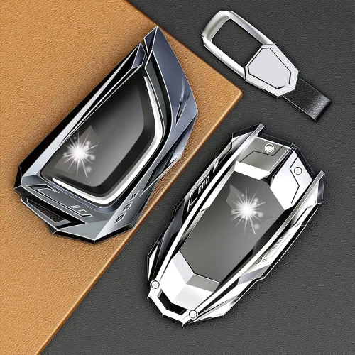Vista 4 de Funda protectora de metal de aleación de zinc para Cadillac Escalade CT4 CT5 2020-2022 3/4/5/6 botones