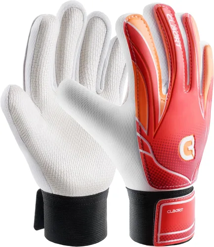 Vista 22 de Guantes de portero de fútbol para jóvenes y niños, guantes de portero con palmas de súper agarre, guantes de fútbol antideslizantes, protección