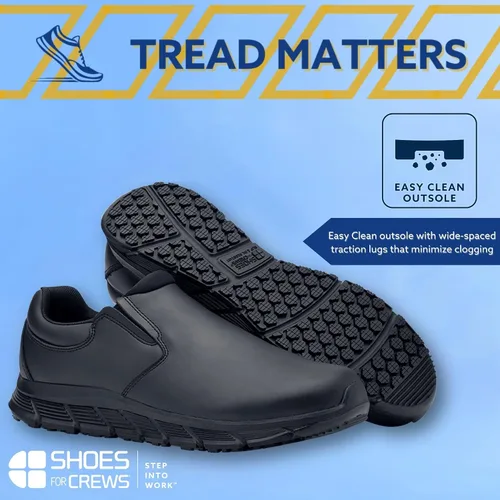 Vista 4 de Shoes for Crews Zapatos de trabajo antideslizantes para hombre, cómodos, antideslizantes, ideales para restaurantes, salud, personal minorista