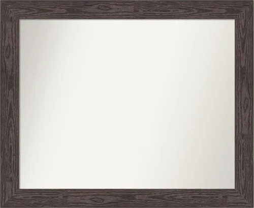 Vista 366 de Amanti Art Espejo personalizado, espejo de baño negro puente, espejo de pared o espejo de tocador de baño sobre el fregadero (26 x 26 pulgadas)