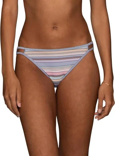 Vista 37 de Vanity Fair Bragas de bikini con tira para mujer, Illumination, con elástico sedoso y ribete de satén Paquete de 3 Negro (Midnight Black)