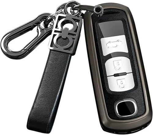 Vista 10 de ontto 2/3/4 Botones de la Llave del Coche Caso Inteligente Cubierta Llave Ajuste Para Mazda 2 3 5 6 8, Negro