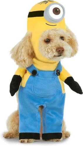 Vista 3 de Rubies Costume Company disfraz de Minion Stuart para mascotas, XS, Azul/Verde