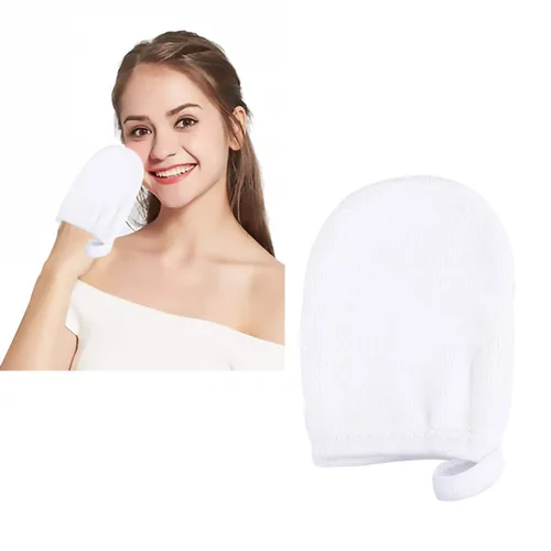 Vista 3 de FOMIYES Juego de almohadillas de limpieza espesas, guantes de eliminación de maquillaje, guantes de limpieza facial para mujeres