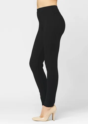 Vista 5 de Pantalones elásticos ponte para mujer de alta calidad, leggings elegantes con levantamiento de glúteos, Madison