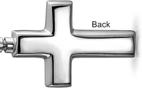 Vista 7 de Personalizar gran cruz medallón colgante para las mujeres para los hombres Memorial cremación urna titular collar para cenizas plata esterlina