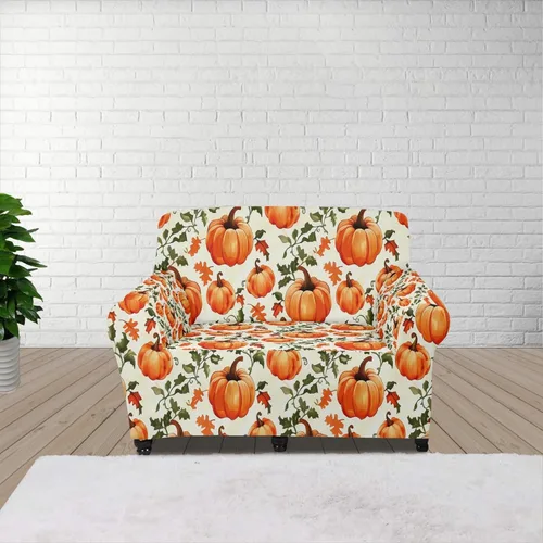 Vista 82 de Horeset Funda elástica para silla con diseño de flores hippie otoñales, funda para sofá, lavable, protección de muebles con espuma antideslizante